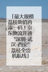 最大规模荔枝助销再添一码！京东物流开通“深圳-武汉-西安” 荔枝全货机航线
