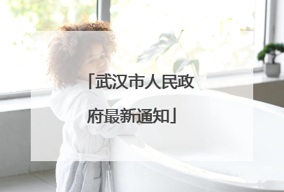 武汉市人民政府最新通知