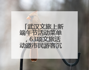 武汉文旅上新端午节活动菜单，63项文旅活动邀市民游客沉浸式过节