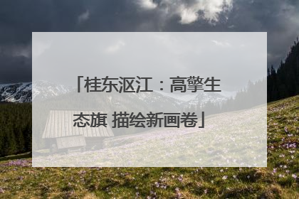 桂东沤江：高擎生态旗 描绘新画卷