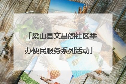 梁山县文昌阁社区举办便民服务系列活动