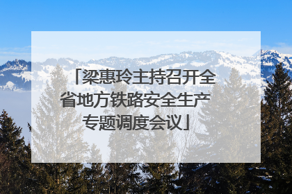梁惠玲主持召开全省地方铁路安全生产专题调度会议