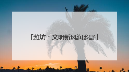 潍坊：文明新风润乡野