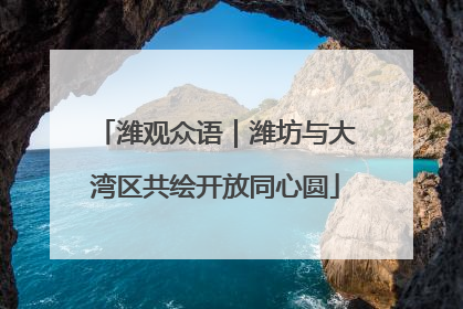 潍观众语｜潍坊与大湾区共绘开放同心圆