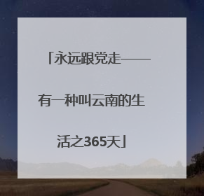 永远跟党走——有一种叫云南的生活之365天