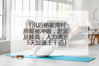 汛后杨家湾村：房屋被冲毁，淤泥及膝高，人力清淤5天复通主干道