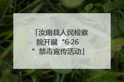 汝南县人民检察院开展“6·26”禁毒宣传活动