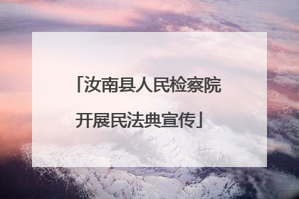 汝南县人民检察院开展民法典宣传