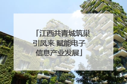 江西共青城筑巢引凤来 赋能电子信息产业发展