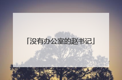 没有办公室的赵书记