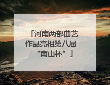 河南两部曲艺作品亮相第八届“南山杯”
