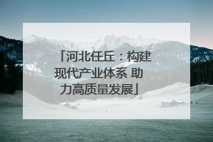 河北任丘：构建现代产业体系 助力高质量发展