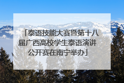泰语技能大赛暨第十八届广西高校学生泰语演讲公开赛在南宁举办