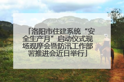 洛阳市住建系统“安全生产月”启动仪式现场观摩会暨防汛工作部署推进会近日举行