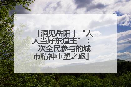 洞见岳阳丨“人人当好东道主”：一次全民参与的城市精神重塑之旅