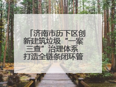 济南市历下区创新建筑垃圾“一案三查”治理体系 打造全链条闭环管理新范式