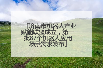 济南市机器人产业赋能联盟成立，第一批87个机器人应用场景需求发布