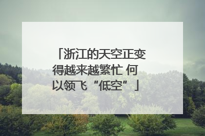 浙江的天空正变得越来越繁忙 何以领飞“低空”