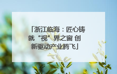浙江临海：匠心铸就“视”界之窗 创新驱动产业腾飞