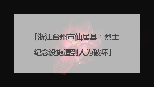 浙江台州市仙居县：烈士纪念设施遭到人为破坏