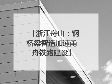 浙江舟山：钢桥梁智造加速甬舟铁路建设