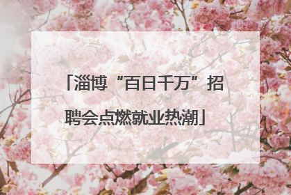 淄博“百日千万”招聘会点燃就业热潮