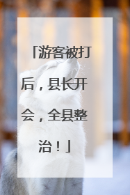 游客被打后，县长开会，全县整治！