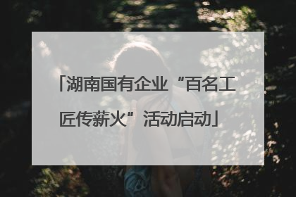 湖南国有企业“百名工匠传薪火”活动启动