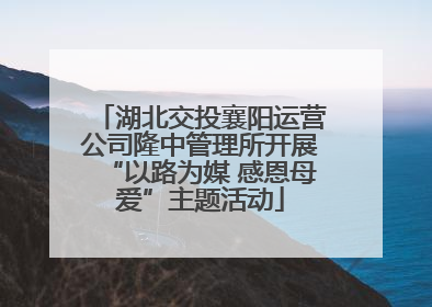 湖北交投襄阳运营公司隆中管理所开展“以路为媒 感恩母爱”主题活动