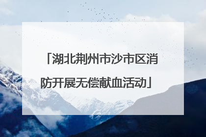 湖北荆州市沙市区消防开展无偿献血活动
