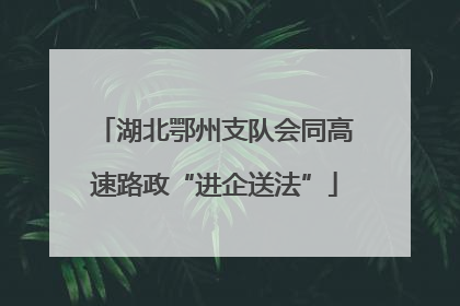 湖北鄂州支队会同高速路政“进企送法”