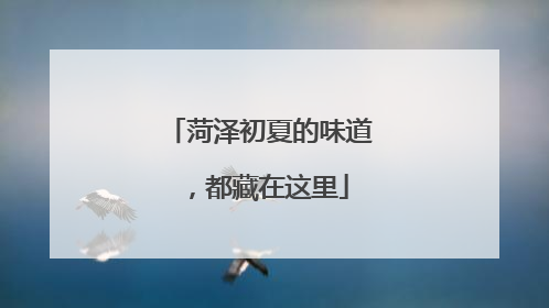 菏泽初夏的味道，都藏在这里