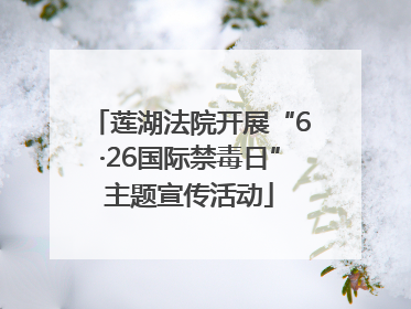 莲湖法院开展“6·26国际禁毒日”主题宣传活动