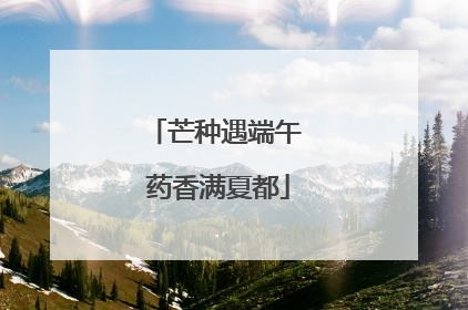 芒种遇端午 药香满夏都