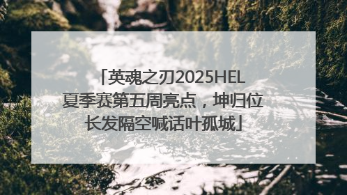 英魂之刃2025HEL夏季赛第五周亮点，坤归位长发隔空喊话叶孤城