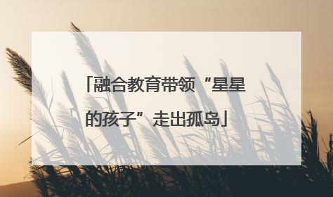 融合教育带领“星星的孩子”走出孤岛