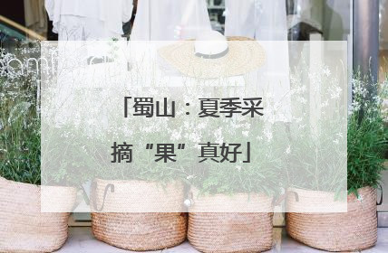 蜀山：夏季采摘“果”真好