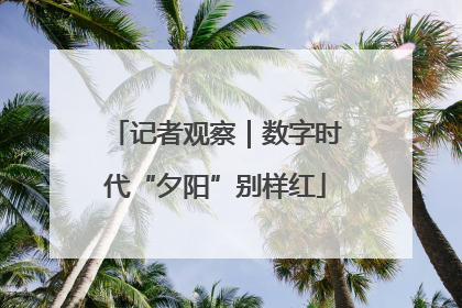 记者观察｜数字时代“夕阳”别样红