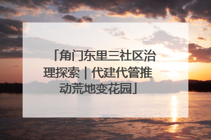 角门东里三社区治理探索｜代建代管推动荒地变花园