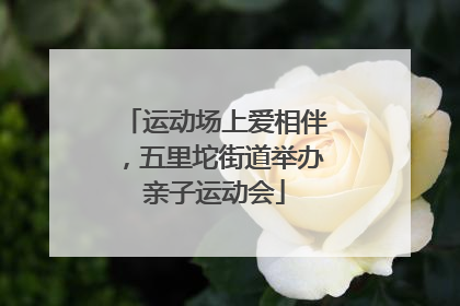 运动场上爱相伴，五里坨街道举办亲子运动会