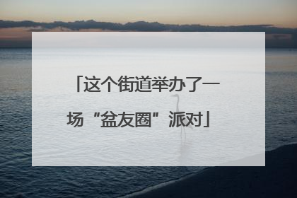 这个街道举办了一场“盆友圈”派对