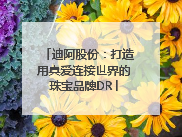 迪阿股份：打造用真爱连接世界的珠宝品牌DR