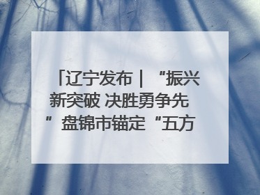 辽宁发布｜“振兴新突破 决胜勇争先”盘锦市锚定“五方面工作”力争全年地区生产总值增长5.5%左右