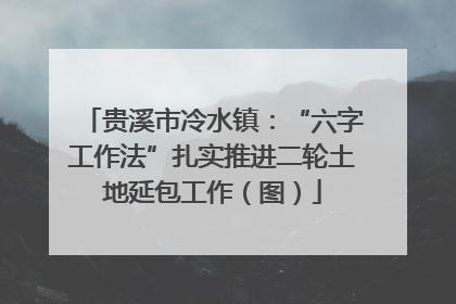 贵溪市冷水镇：“六字工作法”扎实推进二轮土地延包工作（图）