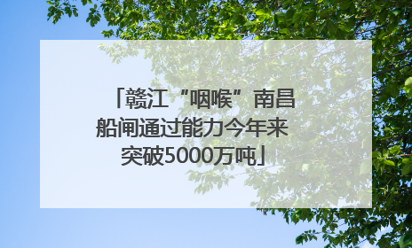 赣江“咽喉”南昌船闸通过能力今年来突破5000万吨