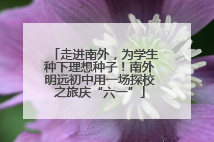 走进南外，为学生种下理想种子！南外明远初中用一场探校之旅庆“六一”