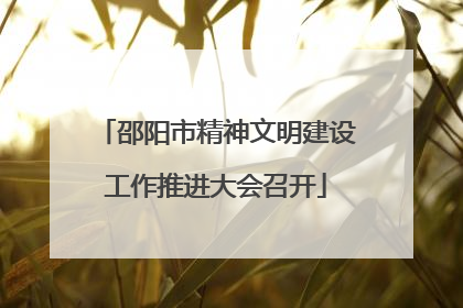 邵阳市精神文明建设工作推进大会召开