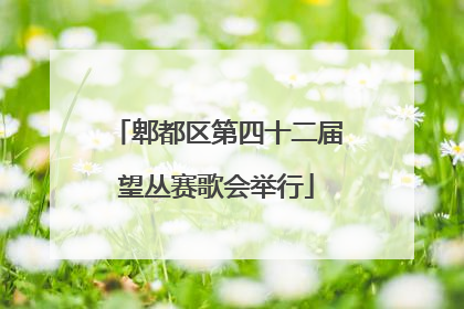 郫都区第四十二届望丛赛歌会举行