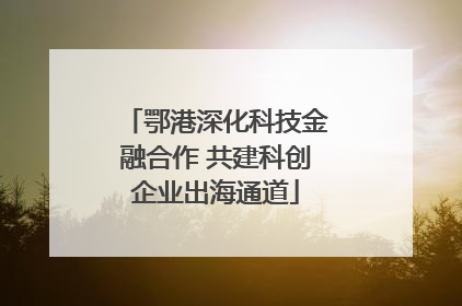 鄂港深化科技金融合作 共建科创企业出海通道
