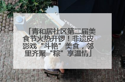 青和居社区第二届美食节火热开锣！非遗皮影戏“斗艳”美食，邻里齐聚“粽”享温情